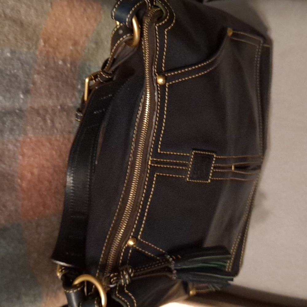 Dooney and Bourke Kingston hobo in Navy Florentine leather - Picture 6 of 9